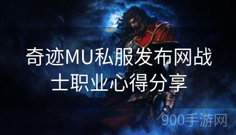 奇迹MU私服发布网战士职业心得分享